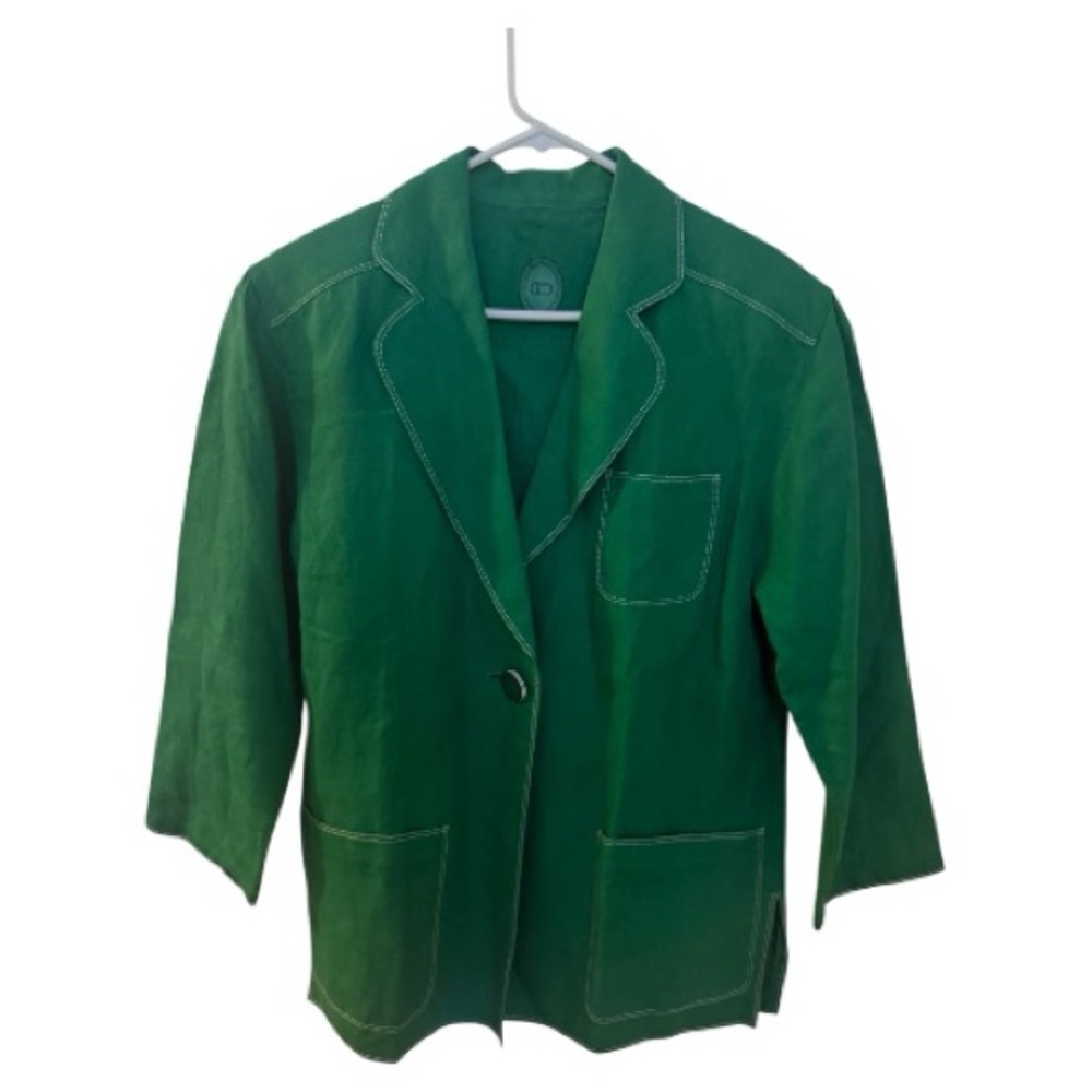 Vintage Christian Dior Lightweight Green Blazer